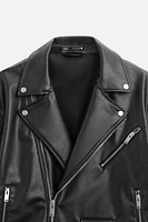 FAUX LEATHER BIKER JACKET