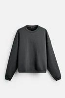 WASHED CREW NECK SWEATSHIRT