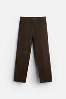 SUEDE LEATHER PANTS