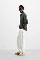 LINEN BLEND POLO SHIRT