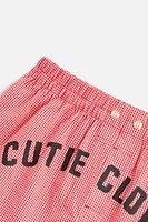 TEXT POPLIN BOXERS X HARRY LAMBERT