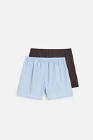 2 PACK OF MIXED POPLIN BOXERS