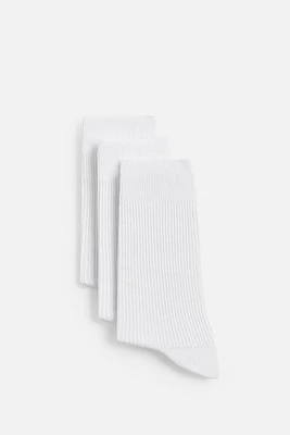 3-PACK OF RIBBED SOCKS