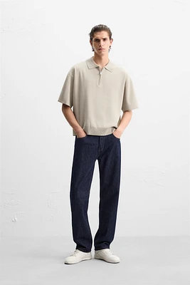 QUARTER ZIP KNIT POLO