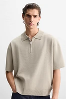 QUARTER ZIP KNIT POLO