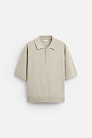 QUARTER ZIP KNIT POLO