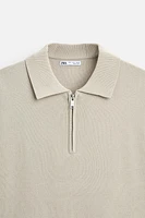 QUARTER ZIP KNIT POLO