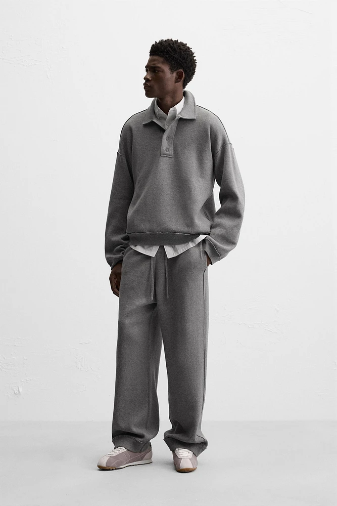 KNIT JOGGERS WITH IRREGULAR SEAMS