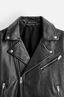 LEATHER BIKER JACKET