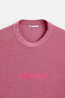 KNIT PATCH T-SHIRT