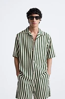 LINEN - VISCOSE STRIPED SHIRT