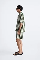 LINEN - VISCOSE STRIPED SHIRT