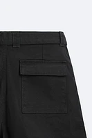 BELTED CARPENTER POCKET SHORTS