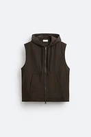 HOODED SHIRT VEST