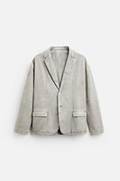 TEXTURED WASHED BLAZER