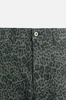 RELAXED FIT ANIMAL PRINT PANTS