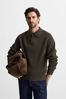 TEXTURED STRUCTURED KNIT POLO