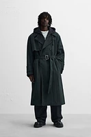 RELAXED FIT TECHNICAL TRENCH COAT