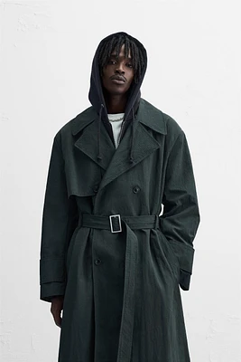 RELAXED FIT TECHNICAL TRENCH COAT