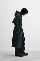 RELAXED FIT TECHNICAL TRENCH COAT