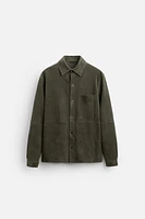 SUEDE OVERSHIRT