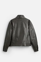 FAUX LEATHER JACKET