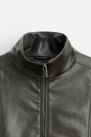 FAUX LEATHER JACKET