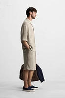 100% LINEN OVERSIZED FIT SHORTS