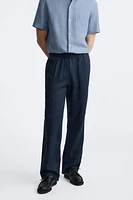 100% LINEN JOGGER WAIST PANTS