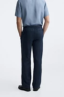 100% LINEN JOGGER WAIST PANTS