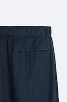 100% LINEN JOGGER WAIST PANTS