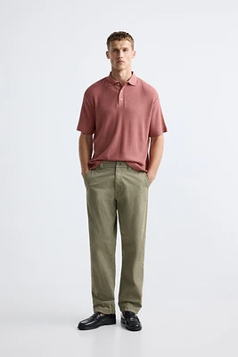 OPEN STRUCTURED POLO SHIRT