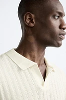 TEXTURED STRIPED POLO