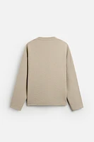 RAISED JACQUARD SWEATSHIRT