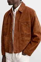 POCKET LEATHER JACKET