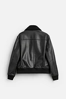 LEATHER AVIATOR JACKET