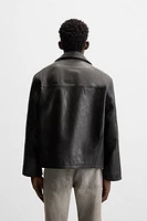 POCKET LEATHER PARKA