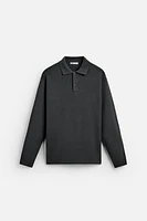 VISCOSE BLEND KNIT POLO SHIRT