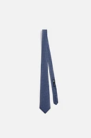 100% SILK GEOMETRIC JACQUARD TIE