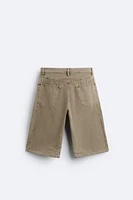 CARGO POCKET DENIM SHORTS