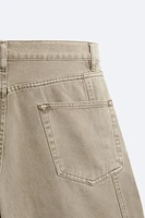 CARGO POCKET DENIM SHORTS