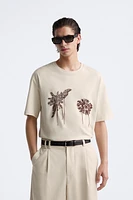 FLORAL EMBROIDERED T-SHIRT