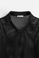 MESH TEXTURED POLO