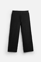 TEXTURED JACQUARD PANTS