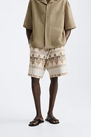 GEOMETRIC JACQUARD SHORTS