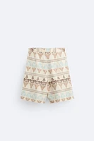 GEOMETRIC JACQUARD SHORTS