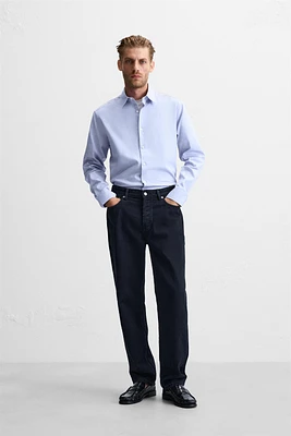 REGULAR FIT TEXTURED SHIRT