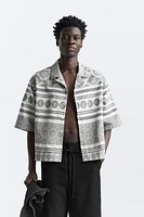 GEOMETRIC JACQUARD OVERSHIRT