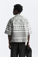 GEOMETRIC JACQUARD OVERSHIRT