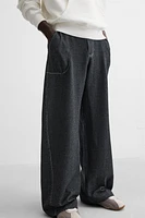 CONTRAST TOPSTITCHING JOGGER PANTS